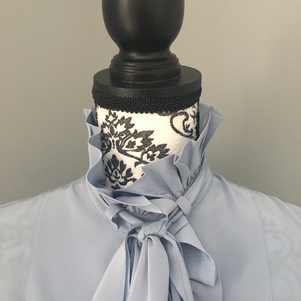 Coach Tie Neck Sleeveless Ruffle Blouse - Picture 6 of 8